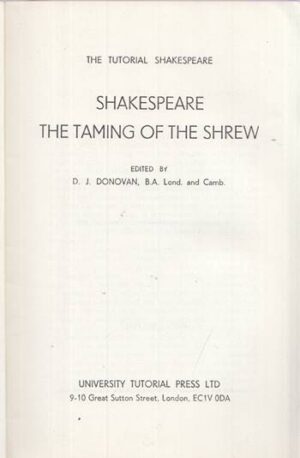 The Taming Of The Shrew – William Shakespeare – снимка 2, SKU 1270